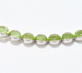 Affinity Gems Oval Cut Peridot Tennis Bracelet Sterling Silver, Large